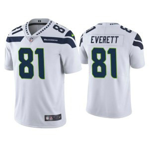 Nike Seahawks 81 Gerald Everett White Vapor Untouchable Limited Men Jersey