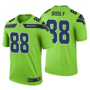 Nike Seahawks 88 Will Dissly Green Color Rush Limited Men Jersey