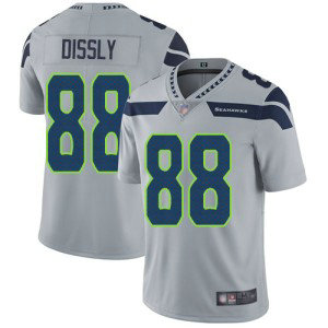 Nike Seahawks 88 Will Dissly Grey Vapor Untouchable Limited Men Jersey