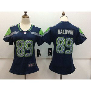 Nike Seahawks 89 Doug Baldwin Navy Vapor Untouchable Limited Women Jersey