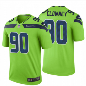Nike Seahawks 90 Jadeveon Clowney Green Color Rush Limited Men Jersey