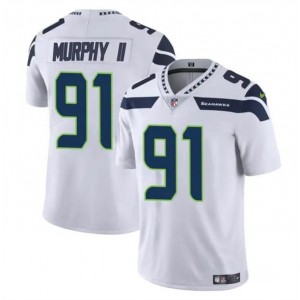 Nike Seahawks 91 Byron Murphy II White Vapor Untouchable Limited Men Jersey