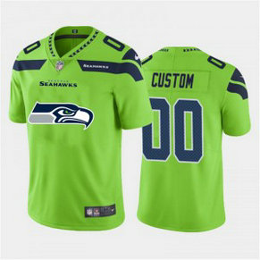 Nike Seahawks Green 2020 Team Big Logo Customized Limited Men Jersey