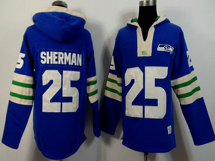 Nike Seattle Seahawks #25 Richard Sherman Light Blue 2015 NFL Hoodie