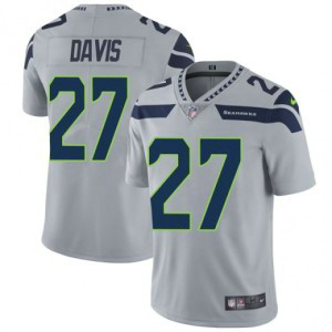 Nike Seattle Seahawks 27 Mike Davis Gray Vapor Untouchable Limited Men Jersey