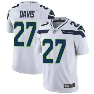 Nike Seattle Seahawks 27 Mike Davis White Vapor Untouchable Limited Men Jersey