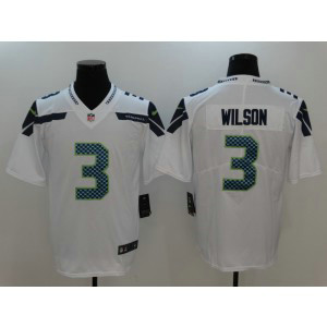 Nike Seattle Seahawks 3 Russell Wilson White Vapor Untouchable Limited Men Jersey