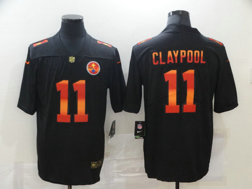 Nike Steelers 11 Chase Claypool Black Colorful Fashion Limited Jersey