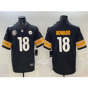 Nike Steelers 18 Howard Black Vapor Limited Men Jersey