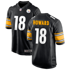 Nike Steelers 18 Will Howard Black 2025 Draft Vapor Limited Men Jersey