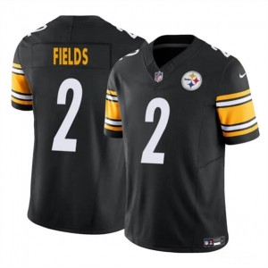 Nike Steelers 2 Justin Fields Black F.U.S.E Vapor Limited Men Jersey