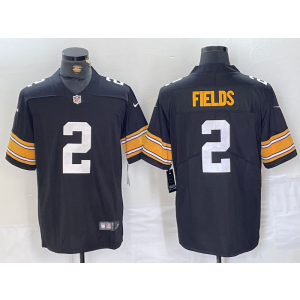 Nike Steelers 2 Justin Fields Black Vapor Untouchable Limited Men Jersey