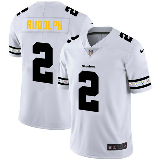 Nike Steelers 2 Mason Rudolph White Team Logos Fashion Vapor Limited Jersey