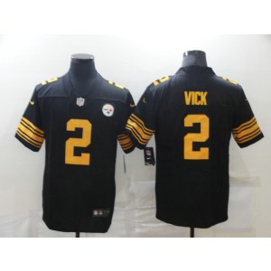 Nike Steelers 2 Vick Black Color Rush Limited Men Jersey