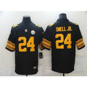 Nike Steelers 24 Benny Snell Jr. Black Color Rush Limited Men Jersey