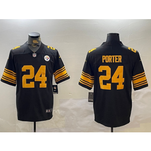 Nike Steelers 24 Joey Porter Black Color Rush Limited Men Jersey