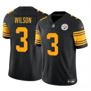 Nike Steelers 3 Russell Wilson Black Color Rush F.U.S.E Vapor Limited Men Jersey