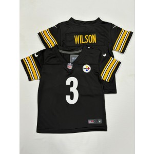 Nike Steelers 3 Russell Wilson Black Toddler Jersey