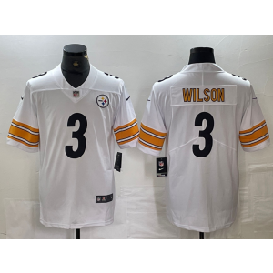 Nike Steelers 3 Russell Wilson White Vapor Untouchable Limited Men Jersey