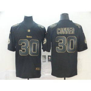 Nike Steelers 30 James Conner Black Gold Vapor Untouchable Limited Men Jersey