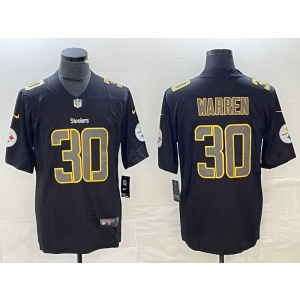 Nike Steelers 30 Jaylen Warren Black Impact Vapor Limited Men Jersey