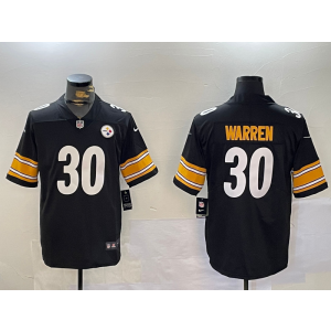 Nike Steelers 30 Jaylen Warren Black Vapor Untouchable Limited Men Jersey