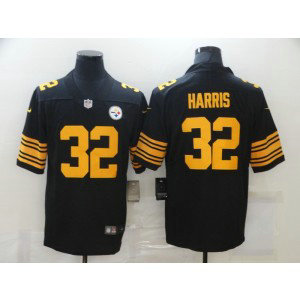 Nike Steelers 32 Franco Harris Black Color Rush Limited Men Jersey