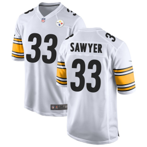 Nike Steelers 33 Jack Sawyer White 2025 Draft Vapor Limited Men Jersey