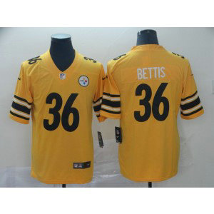 Nike Steelers 36 Jerome Bettis Gold Inverted Legend Men Jersey