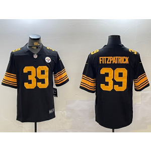 Nike Steelers 39 Minkah Fitzpatrick Black Color Rush Vapor Limited Men Jersey