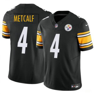 Nike Steelers 4 DK Metcalf Black F.U.S.E. Vapor Limited Men Jersey