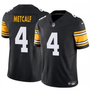 Nike Steelers 4 DK Metcalf Black New F.U.S.E. Vapor Limited Men Jersey