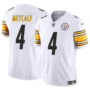 Nike Steelers 4 DK Metcalf White F.U.S.E. Vapor Limited Men Jersey
