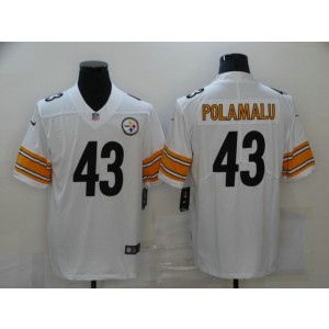 Nike Steelers 43 Troy Polamalu White Vapor Untouchable Limited Men Jersey