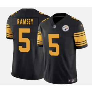 Nike Steelers 5 Jalen Ramsey Black Color Rush F.U.S.E. Vapor Limited Men Jersey