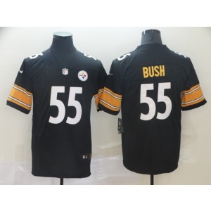 Nike Steelers 55 Devin Bush Black 2019 NFL Draft Vapor Untouchable Limited Men Jersey