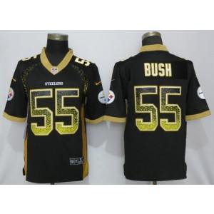 Nike Steelers 55 Devin Bush Black Drift Fashion Limited Men Jersey