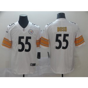 Nike Steelers 55 Devin Bush White 2019 NFL Draft Vapor Untouchable Limited Men Jersey