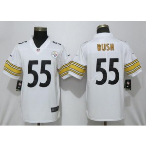 Nike Steelers 55 Devin Bush White 2019 NFL Draft Vapor Untouchable Limited Youth Jersey