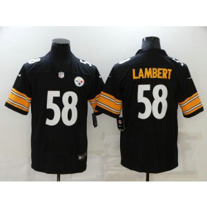 Nike Steelers 58 Jack Lambert Black Vapor Untouchable Limited Men Jersey