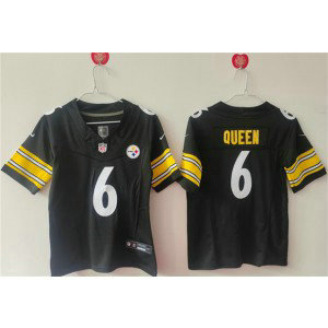 Nike Steelers 6 Patrick Queen Black F.U.S.E. Vapor Limited Women Jersey(Run Small)