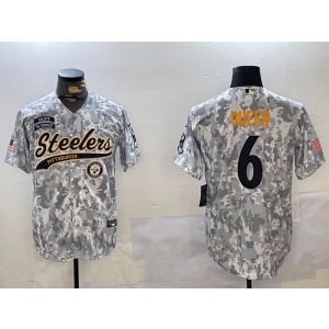 Nike Steelers 6 Patrick Queen Camo Vapor Baseball Limited Men Jersey