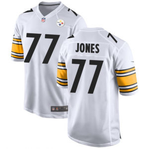 Nike Steelers 77 Broderick Jones White 2023 Draft Vapor Untouchable Limited Men Jersey