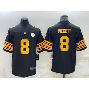 Nike Steelers 8 Kenny Pickett Black Color Rush Limited Men Jersey