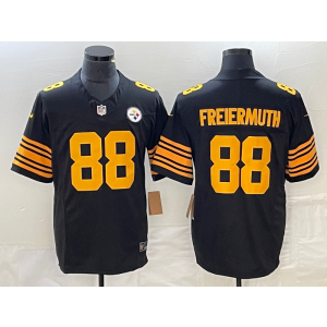 Nike Steelers 88 Pat Freiermuth Black Color Rush 2023 F.U.S.E Vapor Limited Men Jersey