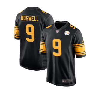 Nike Steelers 9 BOSWELL Black Color Rush Vapor Limited Men Jersey