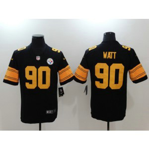 Nike Steelers 90 T.J. Watt Black Color Rush Limited Men Jersey