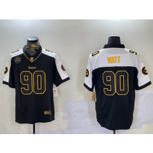 Nike Steelers 90 T.J. Watt Black Thanksgiving F.U.S.E. Vapor Limited Men Jersey