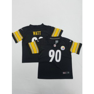 Nike Steelers 90 T.J. Watt Black Toddler Jersey