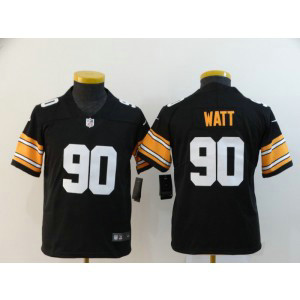 Nike Steelers 90 T.J. Watt Black Vapor Untouchable Limited Youth Jersey